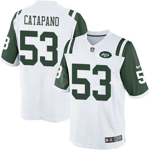 Youth Limited Mike Catapano Nike Jersey White Road - #53 NFL New York Jets